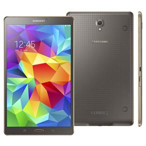 Tablet Samsung Galaxy Tab S com Tela 8.4” Super Amoled, 16GB, Processador Octa-Core, 4G, Câmera 8MP, Wi-Fi, A-GPS e Android 4.4 - Bronze