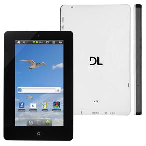 Tablet Smart DL A75 com 4GB, Wi-Fi, Tela 7", Câmera 2MP, Touch Screen, Adaptador USB, Slot para Cartão e Android 2.3 - Branco