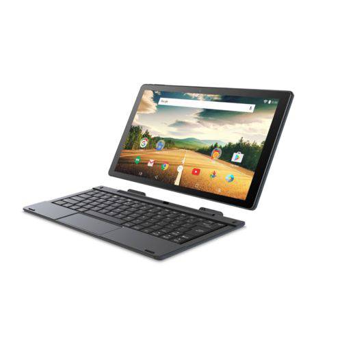 Tablet SmarTab 2-IN-1 Tablet+Keyboard Quad Core INTEL Wi-Fi 32GB Tela 10.1 HD Android 6.0 - Preto