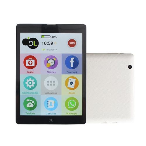Tablet Smartphone e Celular para Idosos ObaTablet Obabox 8Gb Wifi Android 7 Tela 7,85