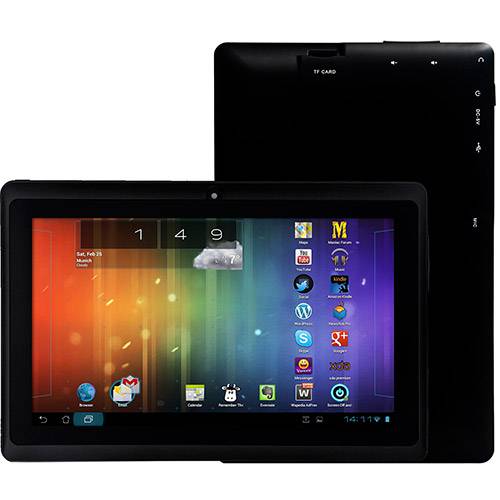 Tablet Space BR 544450 4GB Wi-fi Tela 7" Android 4.0 Processador 1.2GHz - Preto