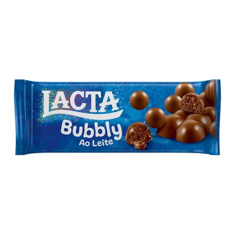 Tablete Chocolate Bubbly ao Leite 105g - Lacta