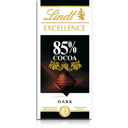 Tablete Chocolate Suíço Excellence 85% Cacau Dark 100g - Lindt