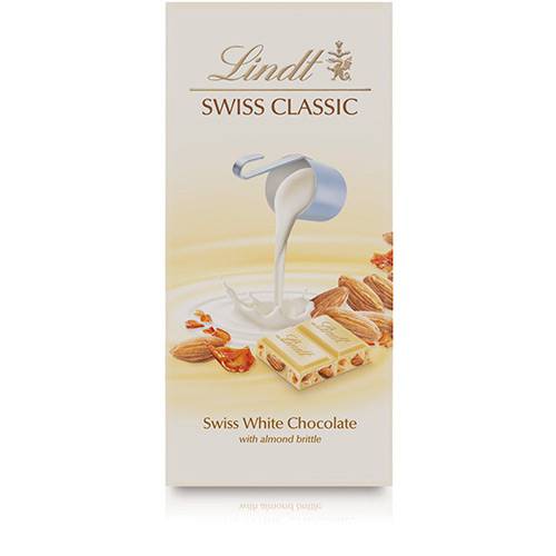 Tablete Chocolate Suíço White Almond Nougat 100g - Lindt