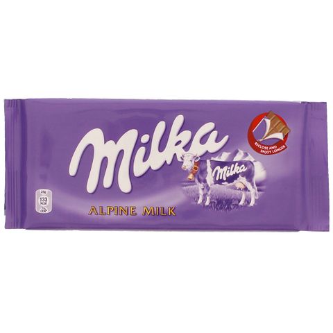 Tablete de Chocolate ao Leite Tradicional 100g - Milka
