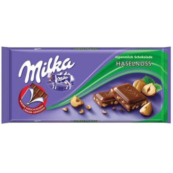 Tablete de Chocolate Avelã Pedaços 100g - Milka