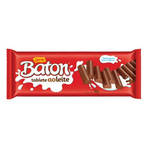 Tablete de Chocolate Baton ao Leite 96g - Garoto