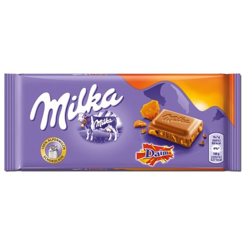 Tablete de Chocolate Daim Cristais Caramelo 100g - Milka