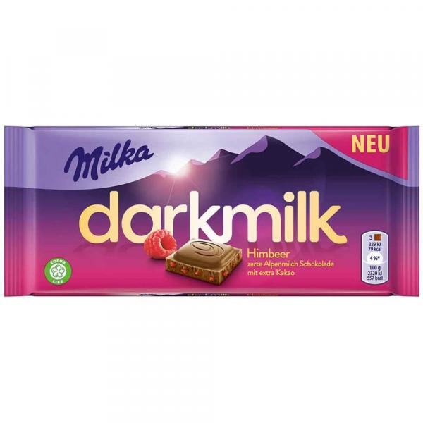 Tablete de Chocolate Darkmilk Framboesa 85g - Milka