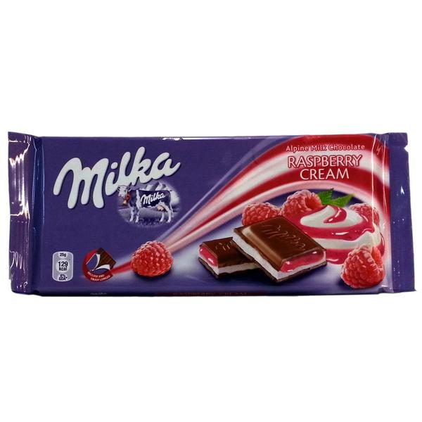Tablete de Chocolate Framboesa e Creme 100g - Milka