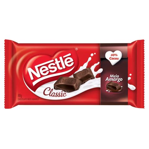Tablete de Chocolate Meio Amargo Classic 90g - Nestlé