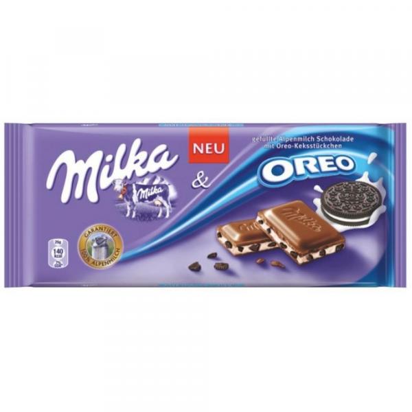 Tablete de Chocolate Oreo Biscoito 100g - Milka