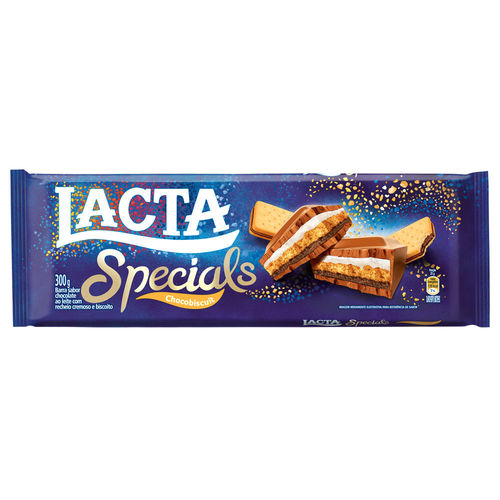 Tablete de Chocolate Specials Chocobiscuit 300g - Lacta