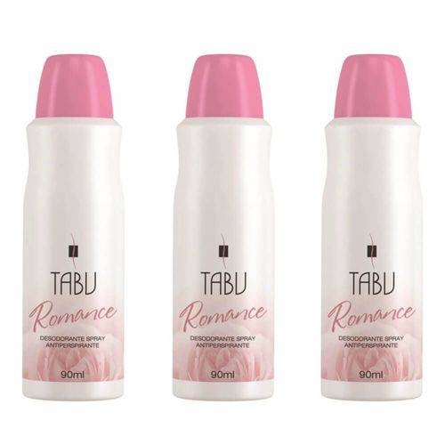 Tabu Romance Desodorante Spray 90ml (kit C/03)