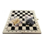 Tabuleiro de xadrez em madeira