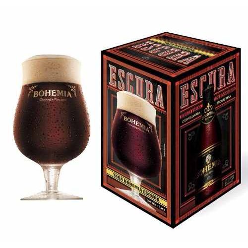 Taça de Cerveja Chopp Bohemia Escura 400ml + Caixa Original