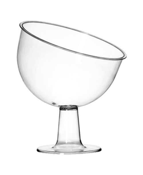 Taça Inclinada Grande - para Guloseimas - Mesa - Acrílico Cristal