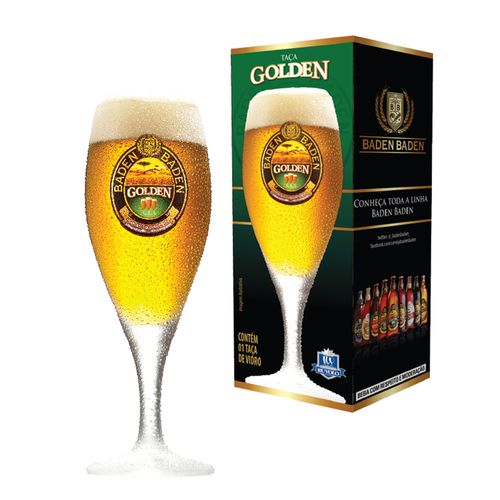 Tudo sobre 'Taça para Cerveja em Vidro 300ml Baden Baden Golden'