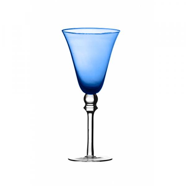 Taça para Vinho em Vidro Montarte Azul