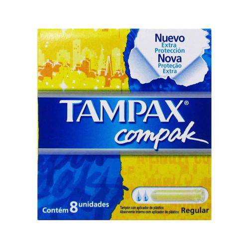 Tampax Compak Absorvente Íntimo Regular C/8