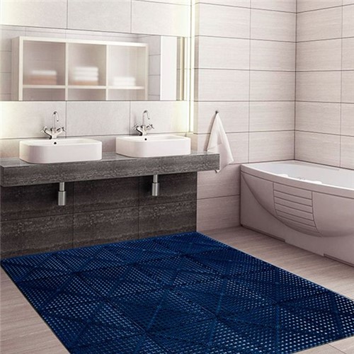 Tapete Acqua Kap 30x30cm com 06 Peças Azul Royal Azul Royal