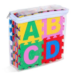 Tapete Alfabetoanumerico Pequeno - EVA - 36 Peças - Carlu Brinquedos - Colorido