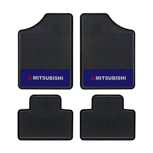 Tapete Automotivo -Logo Mitsubishi - Base Azul