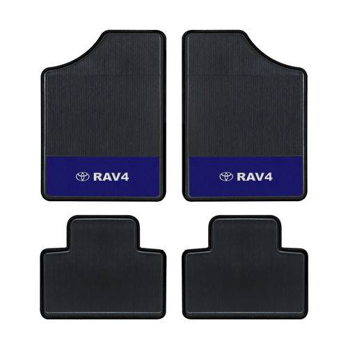 Tapete Automotivo- RAV4 - Base Azul - Logo Toyota