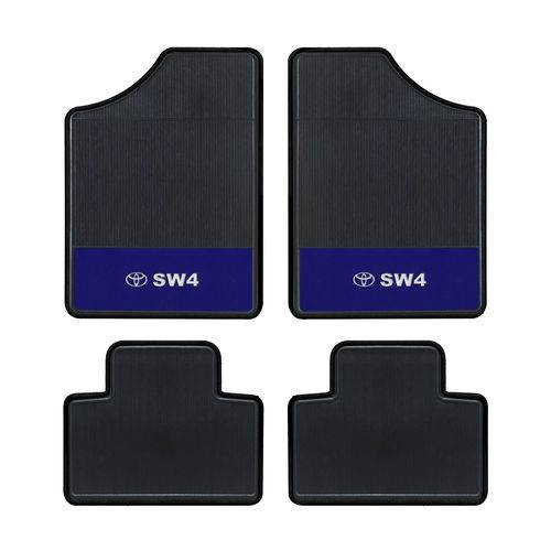 Tapete Automotivo- SW4 - Base Azul - Logo Toyota