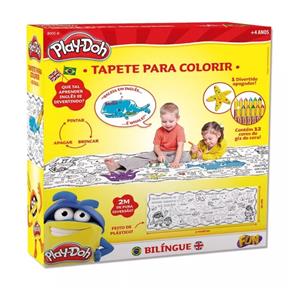 Tapete Bil?ngue com Apagador para Colorir Play-Doh Fun 8005-8