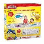 Tapete Bilíngue com Apagador para Colorir Play-Doh Fun 80058