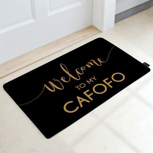 Tapete Capacho Decorativo Synth Decor 60x40cm Welcome To My Cafofo
