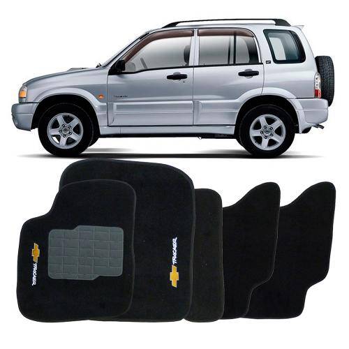 Tudo sobre 'Tapete Carpete Chevrolet Tracker 2007 a 2013 Personalizado Preto com Logo Bordado'
