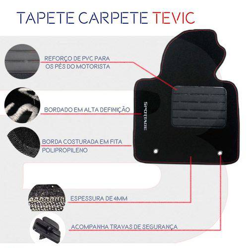 Tapete Carpete Confort Honda Crv Cr-V 2006 a 2011
