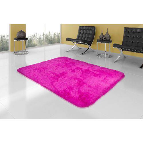 Tapete Carpete de Sala Peludo, Felpudo, Macio 0,90x1,40 Rosa Pink