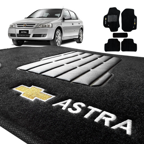 Tapete Carpete Do Chevrolet Astra Preto Com Trava Segurança