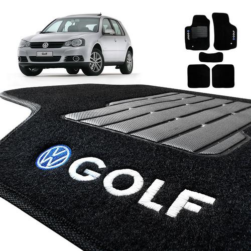 Tapete Carpete do Volkswagen Golf 2008 Á 2013 Preto com Trava Segurança