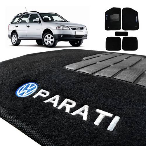 Tudo sobre 'Tapete Carpete do Volkswagen Parati 1996 Á 2012 Preto com Trava Segurança'