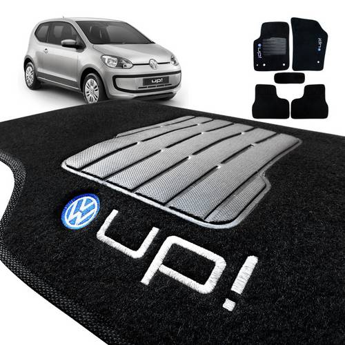 Tapete Carpete do Volkswagen Up! Preto com Trava Segurança