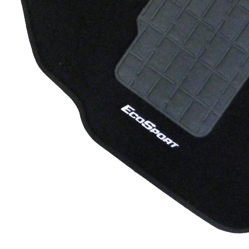 Tudo sobre 'Tapete Carpete Ford Ecosport 2004 a 2010 Personalizado Preto com Logo - 5 Peças'