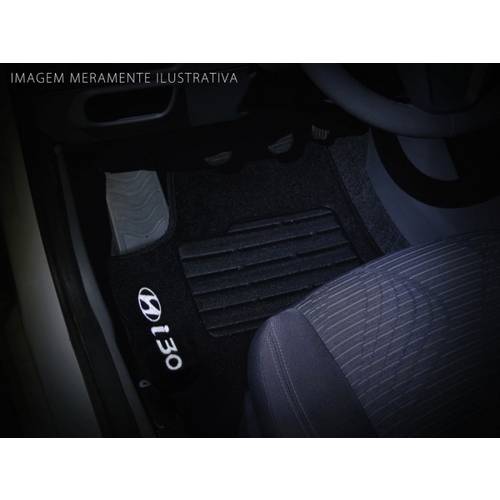 Tudo sobre 'Tapete Carpete Hyundai I30 2009 a 2012 Personalizado Preto com Logo - 5 Peças - 09 003'