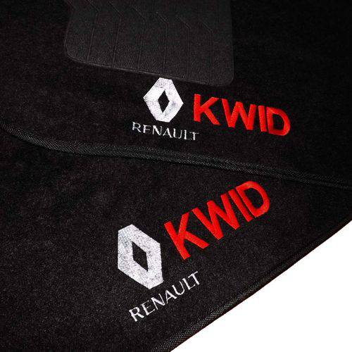 Tudo sobre 'Tapete Carpete Personalizado Logo Bordada Kwid 2017 Até 2018'