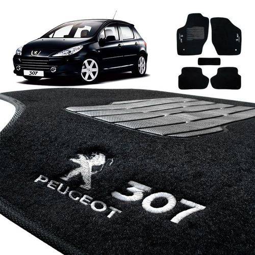 Tapete Carpete Peugeot 307 2012 a 17 18 2019 5 Peças Preto