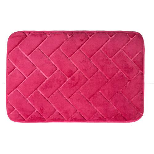 Tapete de Banheiro Soft Memory Foam 40 X 60 Cm Pink