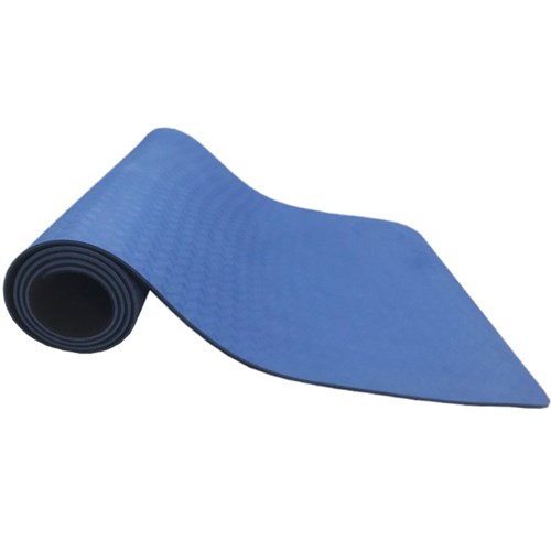 Tapete de Exercícios Hopuyoga H001 para Yoga e Pilates Mat em TPE Eco Azul Preto