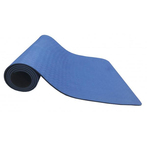 Tapete de Exercícios para Yoga e Pilates Mat em TPE Eco Hopumanu H001 Azul e Preto