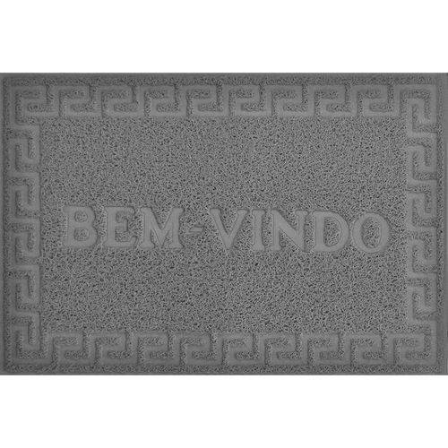 Tudo sobre 'TAPETE DE PORTA VINYL BEM VINDO 0,60 X 1,20 - NIAZITEX - Cinza'