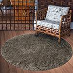 Tamanhos, Medidas e Dimensões do produto Tapete de Sala Realce Khaki 150cm Circular - Casa & Conforto