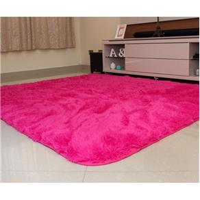 Tapete Felpudo Rosa Pink 1,00x1,50-Pelo Alto Costa Oro