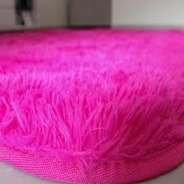 Tapete Felpudo Rosa Pink 1,50X2,00-Pelo Alto Costa Oro